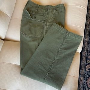 Vintage 1969-70 Vietnam War 34x31 Type 1 OG 107 Cotton Sateen Zip Front Pants
